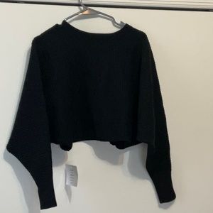 Black Crop Overlay Top